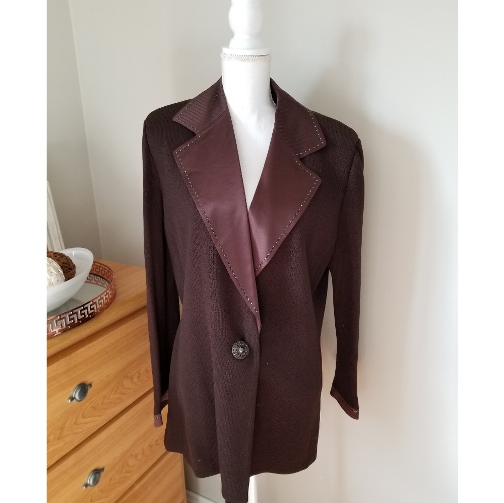 St John Evening brown sequined blazer